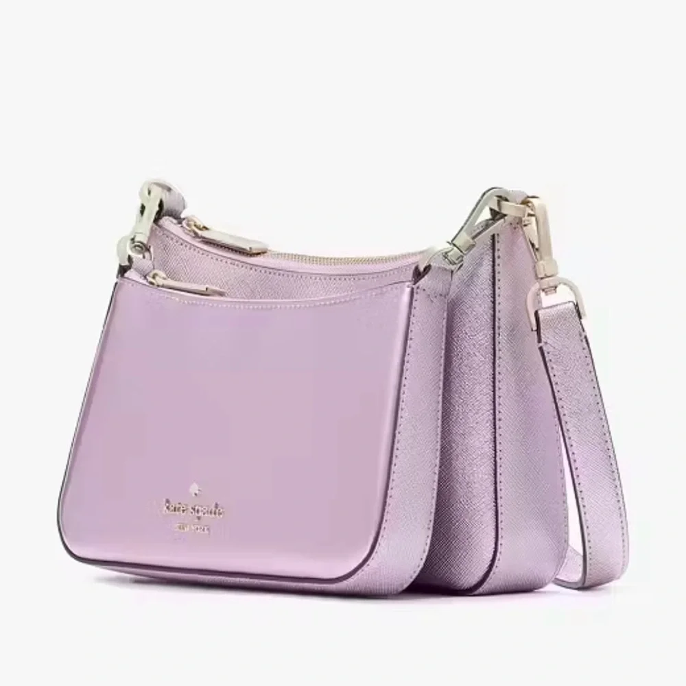 NWT Kate Spade Quartz Pink Duet Patent Crossbody Duo